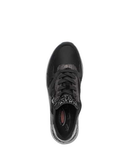 Gabor 0106.01.001 Black, Anthracite Grey & Leopard Mix Sneakers