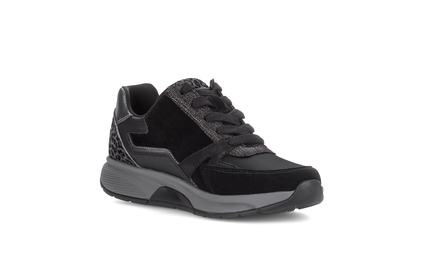 Gabor 0106.01.001 Black, Anthracite Grey & Leopard Mix Sneakers