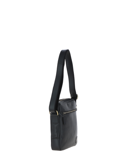 Gabicci LOGAN Black Leather Cross Body Bag