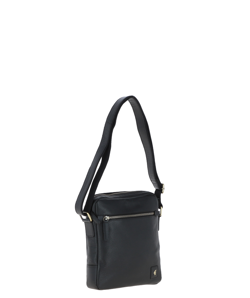 Gabicci LOGAN Black Leather Cross Body Bag