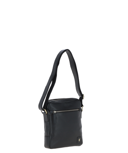 Gabicci LOGAN Black Leather Cross Body Bag