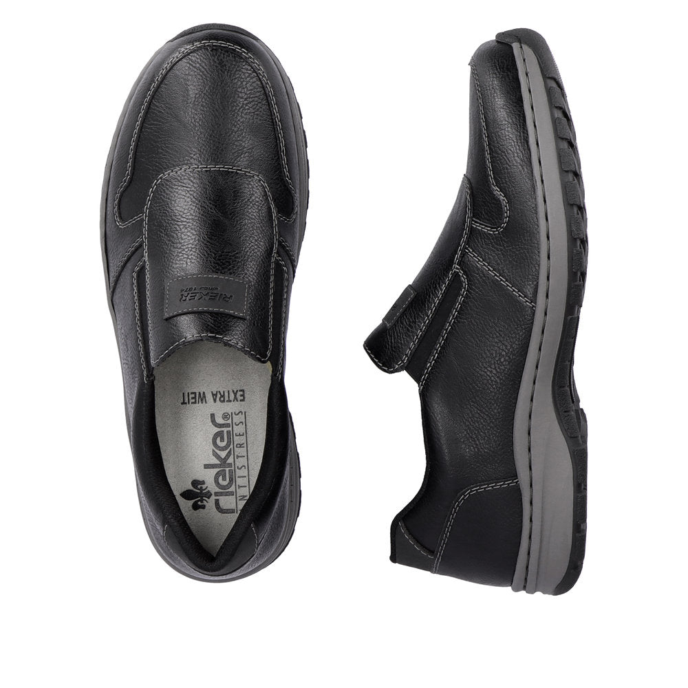 Rieker 03355-00 Black H Fit Slip On Shoes
