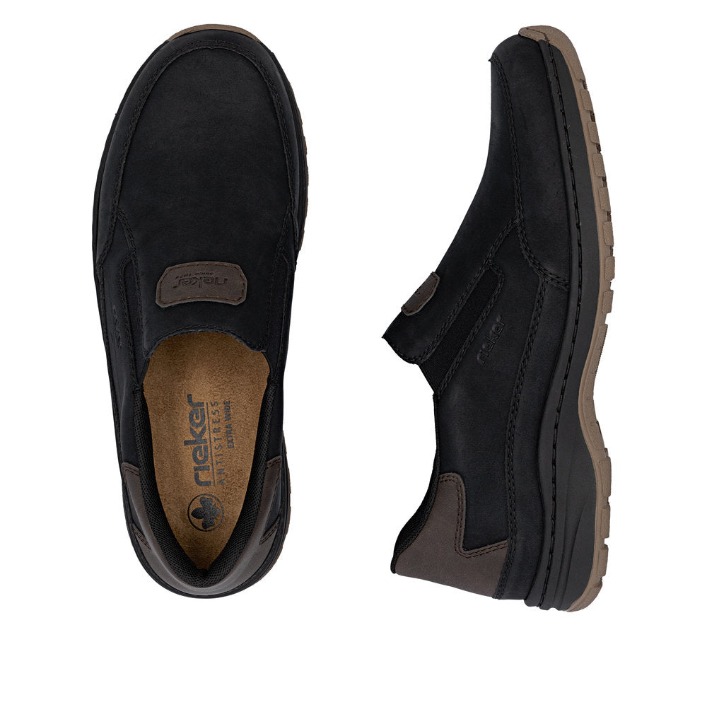 Rieker 03365-00 Black H Fit Slip On Shoes
