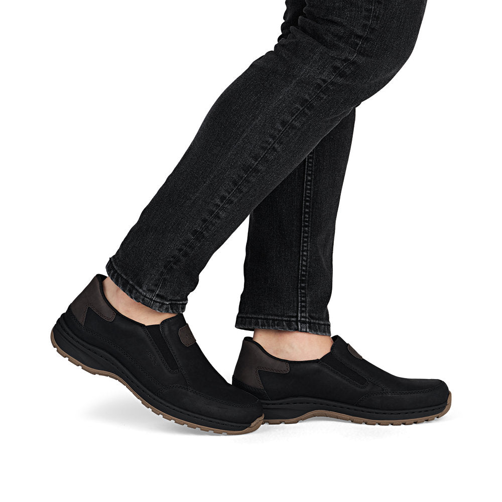 Rieker 03365-00 Black H Fit Slip On Shoes