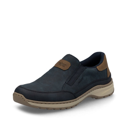 Rieker 03365-14 Navy H Fit Slip On Shoes