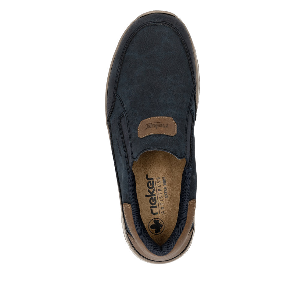 Rieker 03365-14 Navy H Fit Slip On Shoes