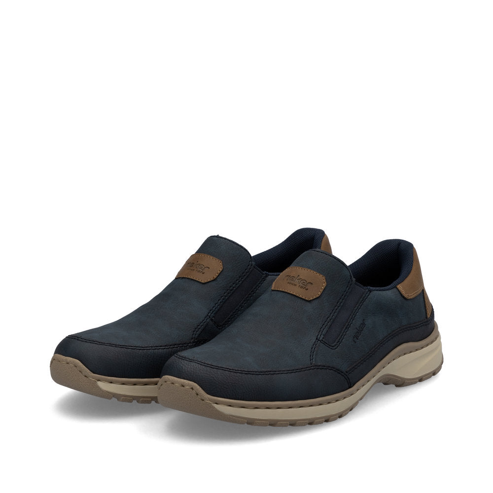 Rieker 03365-14 Navy H Fit Slip On Shoes