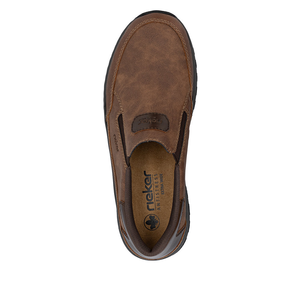 Rieker 03365-24 Brown H Fit Slip On Shoes