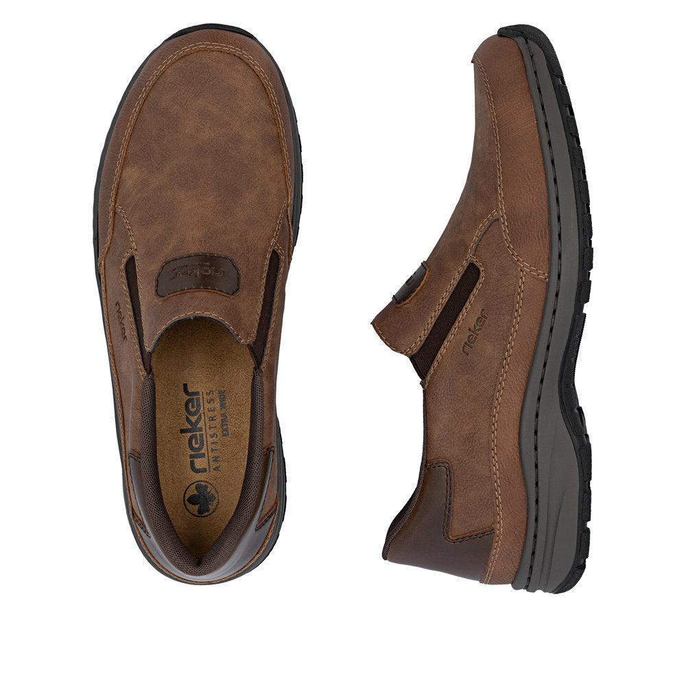 Rieker 03365-24 Brown H Fit Slip On Shoes