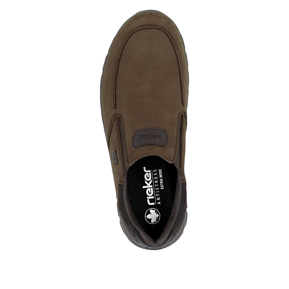 Rieker TEX 03651-25 Tabak Brown H Fit Slip On Shoes