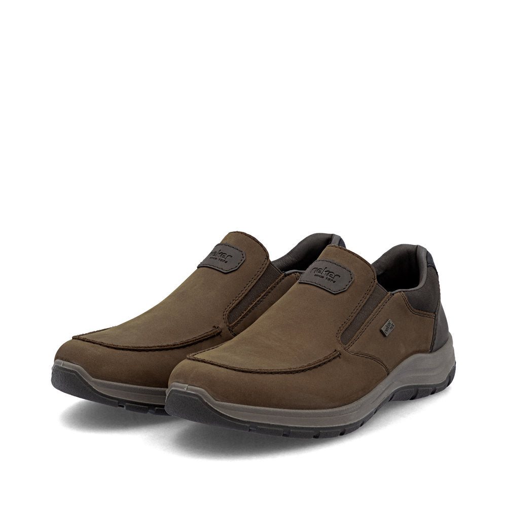Rieker TEX 03651-25 Tabak Brown H Fit Slip On Shoes