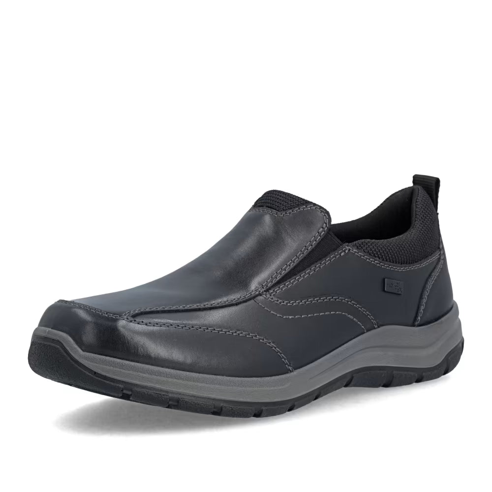 Rieker TEX 03658-00 Black H Fit Slip On Shoes