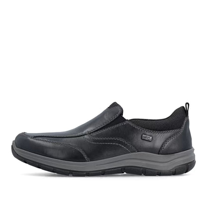 Rieker TEX 03658-00 Black H Fit Slip On Shoes