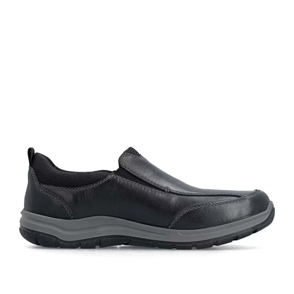 Rieker TEX 03658-00 Black H Fit Slip On Shoes
