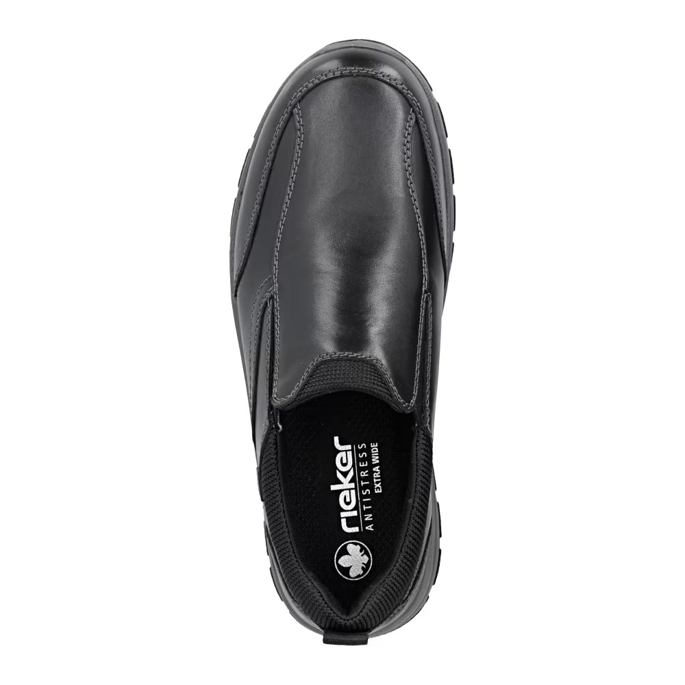 Rieker TEX 03658-00 Black H Fit Slip On Shoes