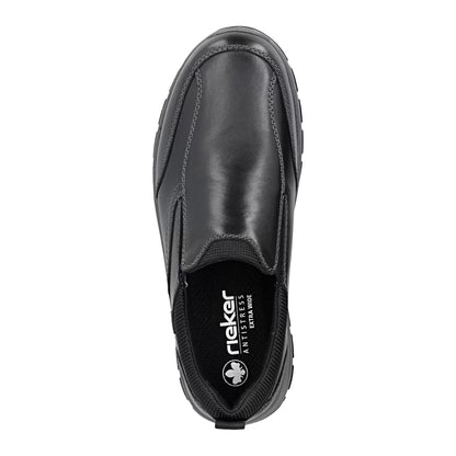 Rieker TEX 03658-00 Black H Fit Slip On Shoes