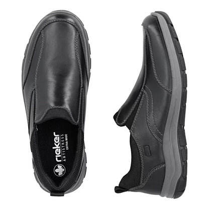 Rieker TEX 03658-00 Black H Fit Slip On Shoes