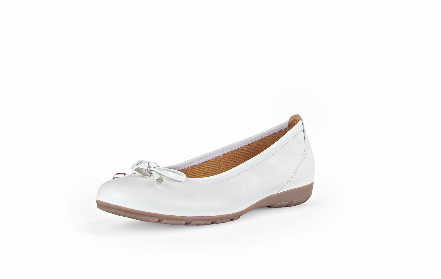 Gabor 04.164.21 White Slip On F Fit Pumps