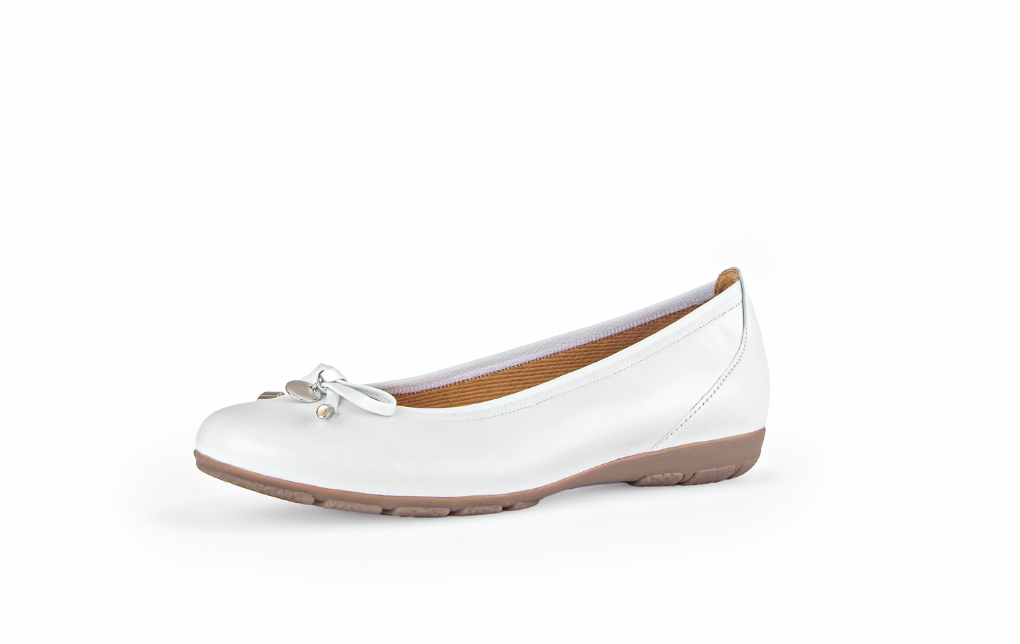 Gabor 04.164.21 White Slip On F Fit Pumps