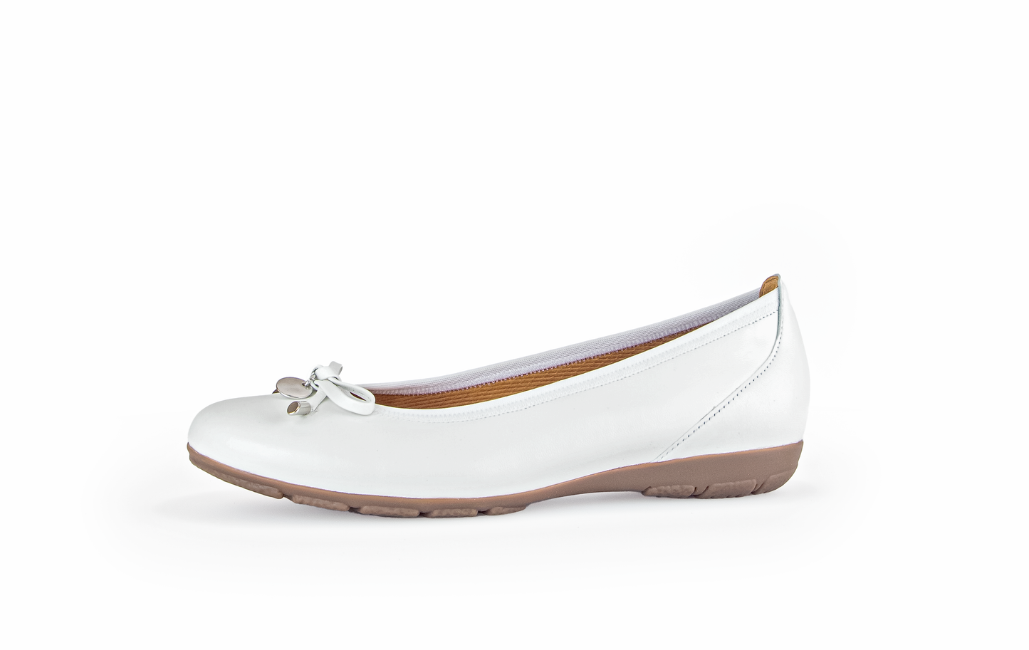 Gabor 04.164.21 White Slip On F Fit Pumps
