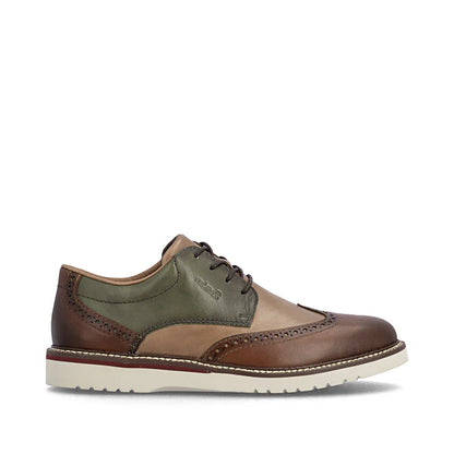 Rieker 04504-91 Brown & Green Mix Lace Formal Shoes