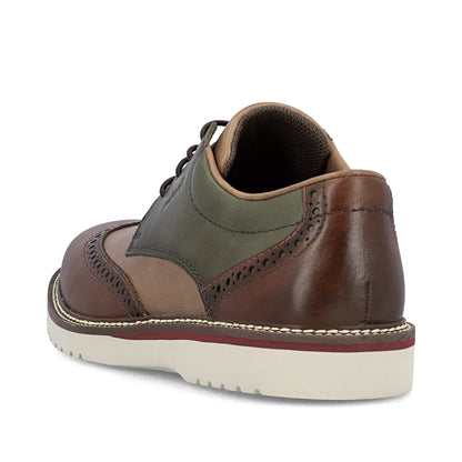 Rieker 04504-91 Brown & Green Mix Lace Formal Shoes