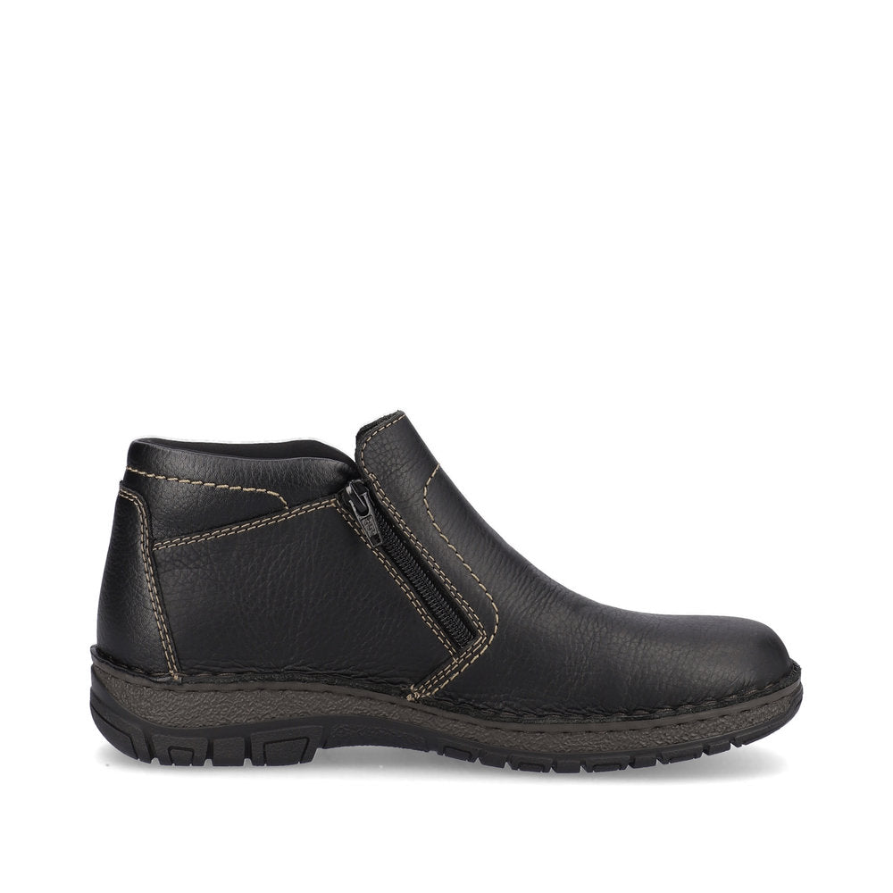 Rieker 05173-00 TEX H Wide Fit Black Boots with Twin Zip