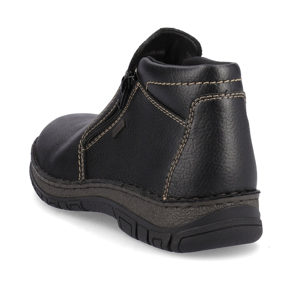 Rieker 05173-00 TEX H Wide Fit Black Boots with Twin Zip