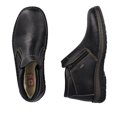 Rieker 05173-00 TEX H Wide Fit Black Boots with Twin Zip