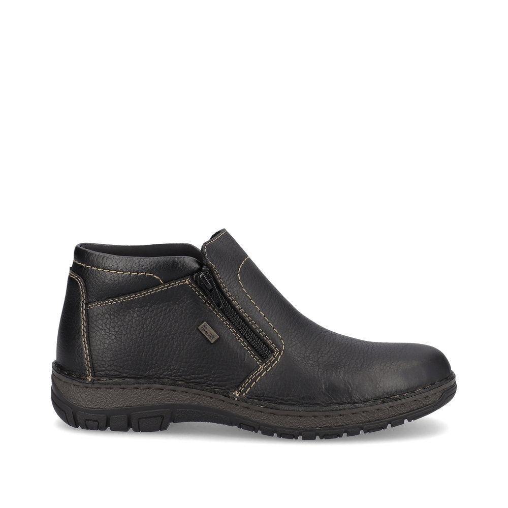 Rieker 05173-00 TEX H Wide Fit Black Boots with Twin Zip