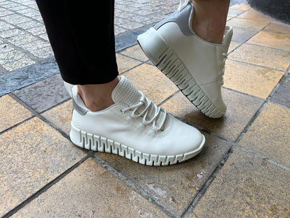 Ecco 218203 60718 Gruuv White/Light Grey Sneaker
