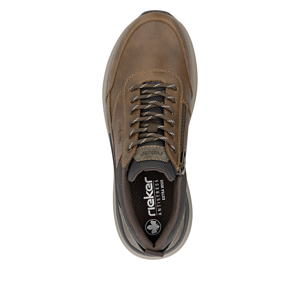 Rieker 06000-22 Brown & Black H Fit Lace Shoes