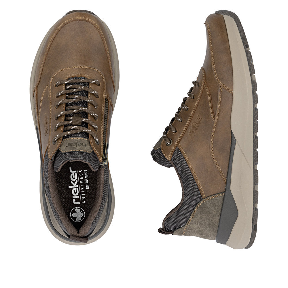 Rieker 06000-22 Brown & Black H Fit Lace Shoes