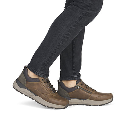 Rieker 06000-22 Brown & Black H Fit Lace Shoes