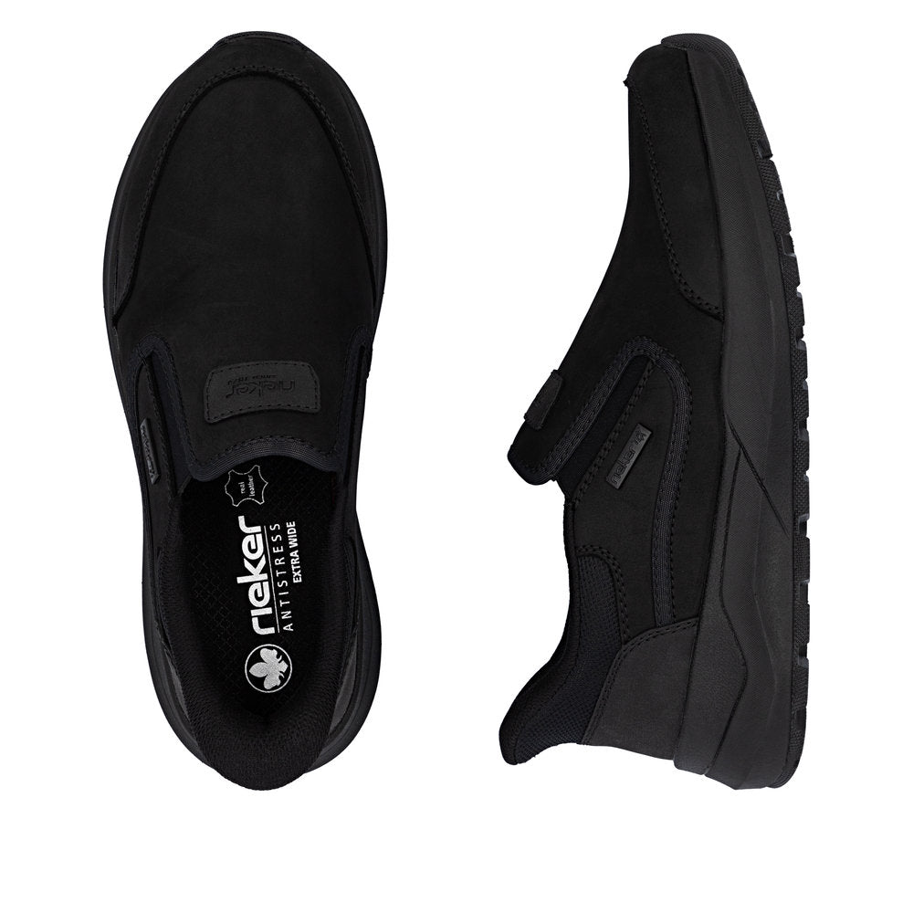 Rieker TEX 06052-00 Black H Fit Slip On Shoes