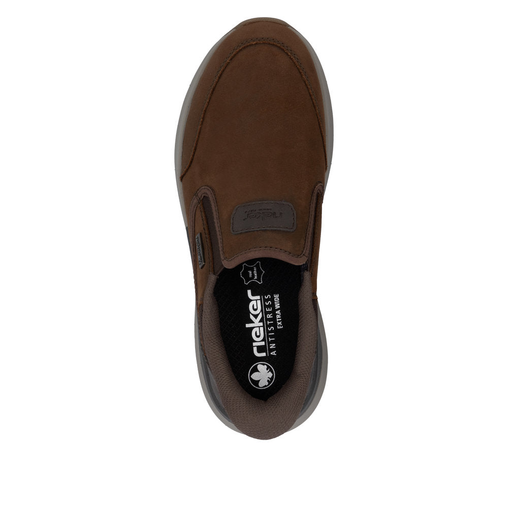 Rieker TEX 06052-22 Brown H Fit Slip On Shoes
