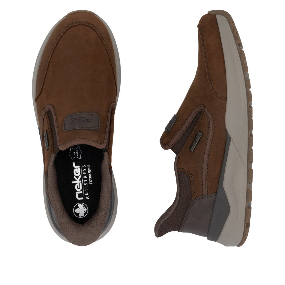 Rieker TEX 06052-22 Brown H Fit Slip On Shoes