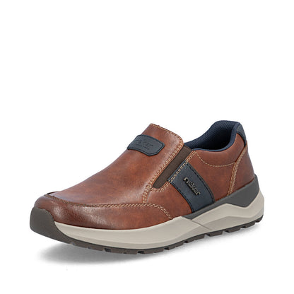 Rieker 06055-24 Brown Combi H Fit Slip On Shoes