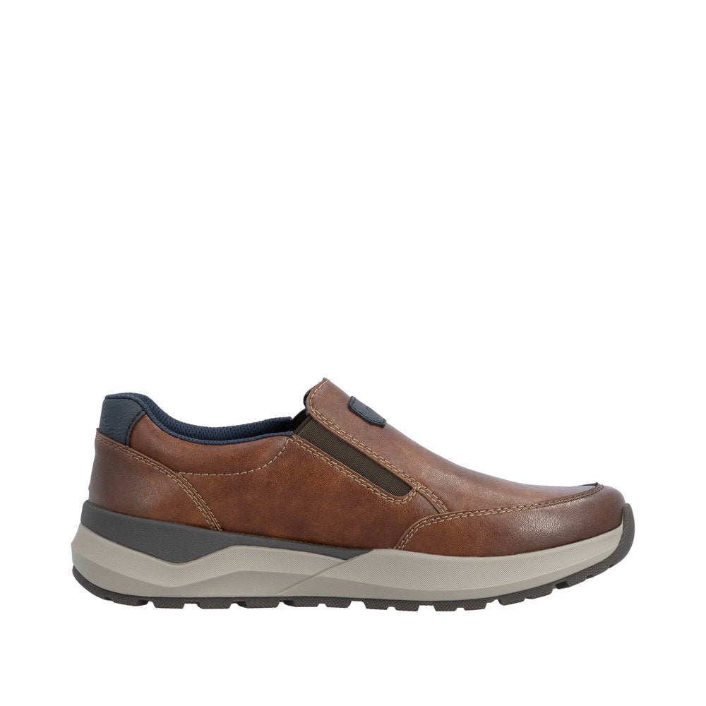 Rieker 06055-24 Brown Combi H Fit Slip On Shoes