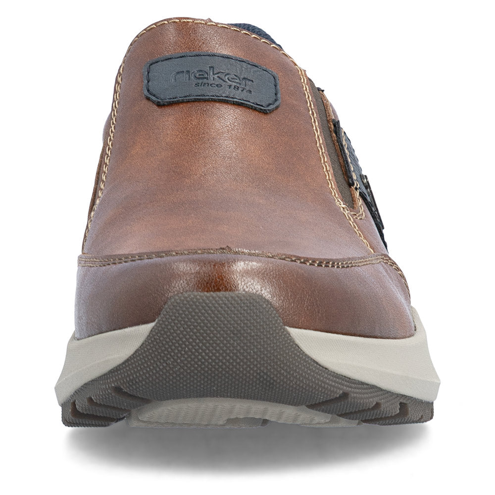 Rieker 06055-24 Brown Combi H Fit Slip On Shoes