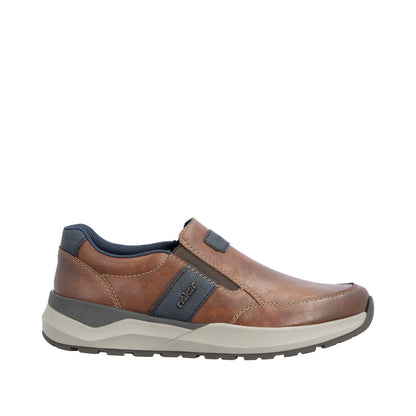 Rieker 06055-24 Brown Combi H Fit Slip On Shoes