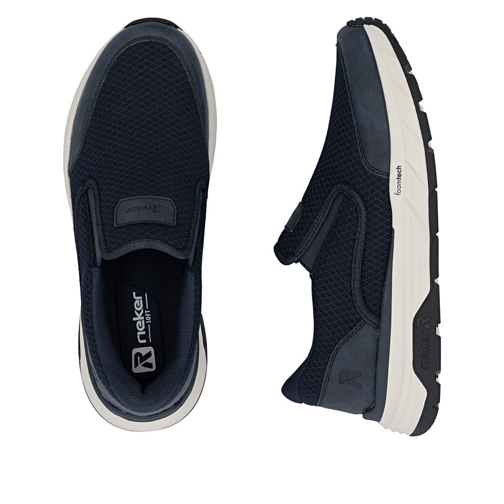 Rieker 06152-14 Navy H Fit Slip On Shoes