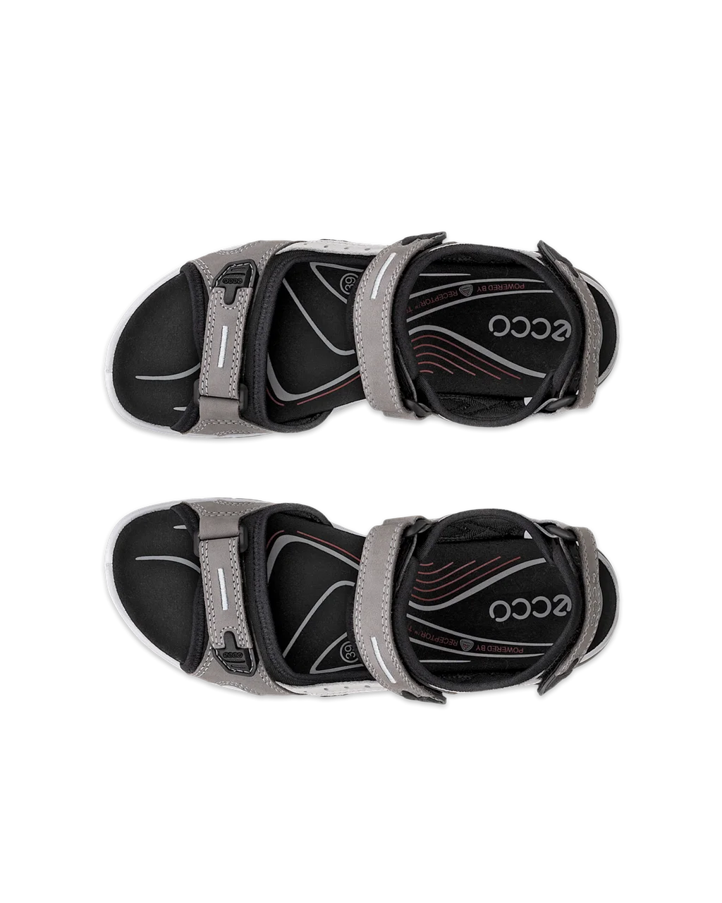 Ecco 069563 02244 Offroad Yucatan Titanium Grey Combi Velcro Sandals