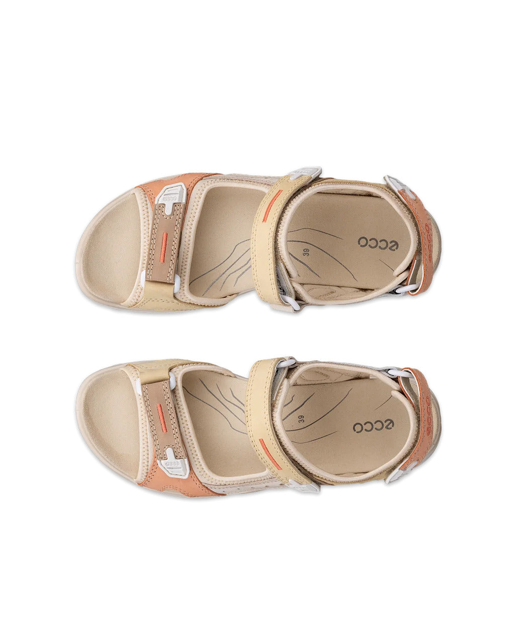 Ecco 069563 60705 Offroad Natural Multi Multicolour Straw Velcro Sandals