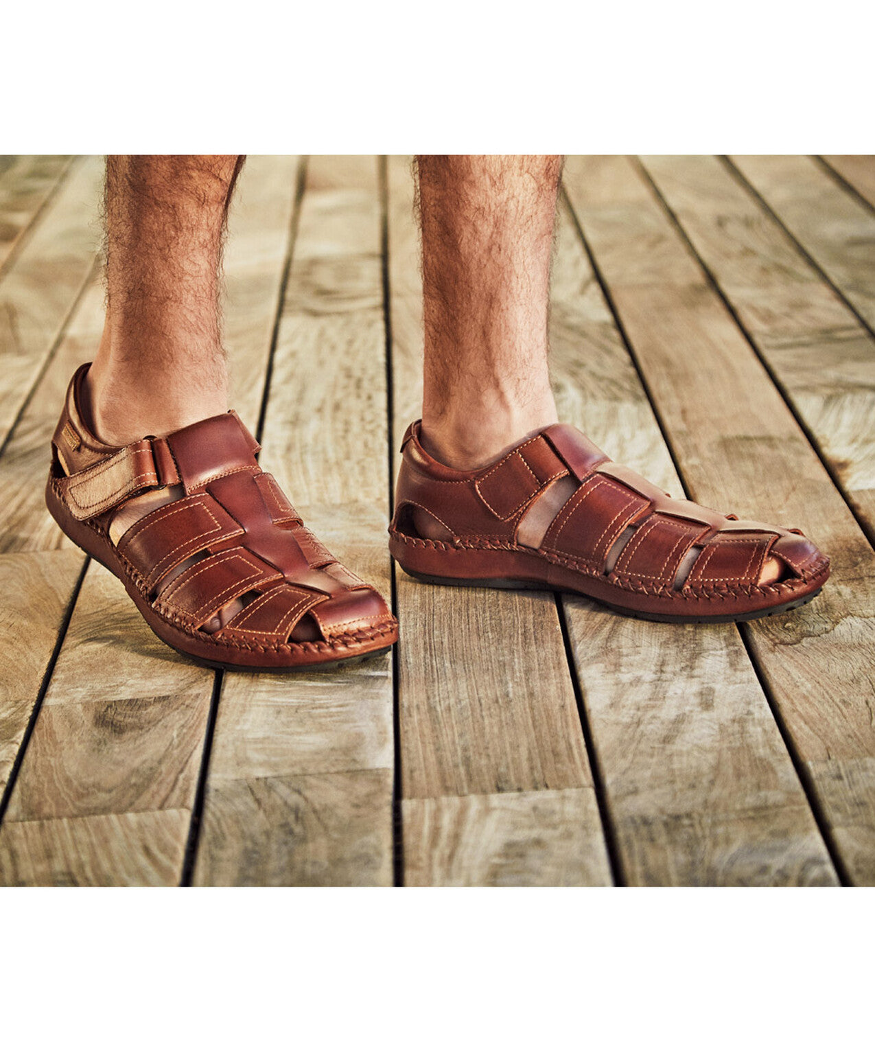Pikolinos Tarifa 06J-5433 202 Cuero Tan Velcro Shoes
