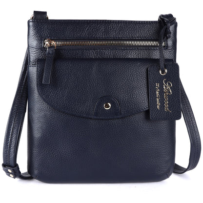Ashwood Leather CB-5 Navy Crossbody Bag