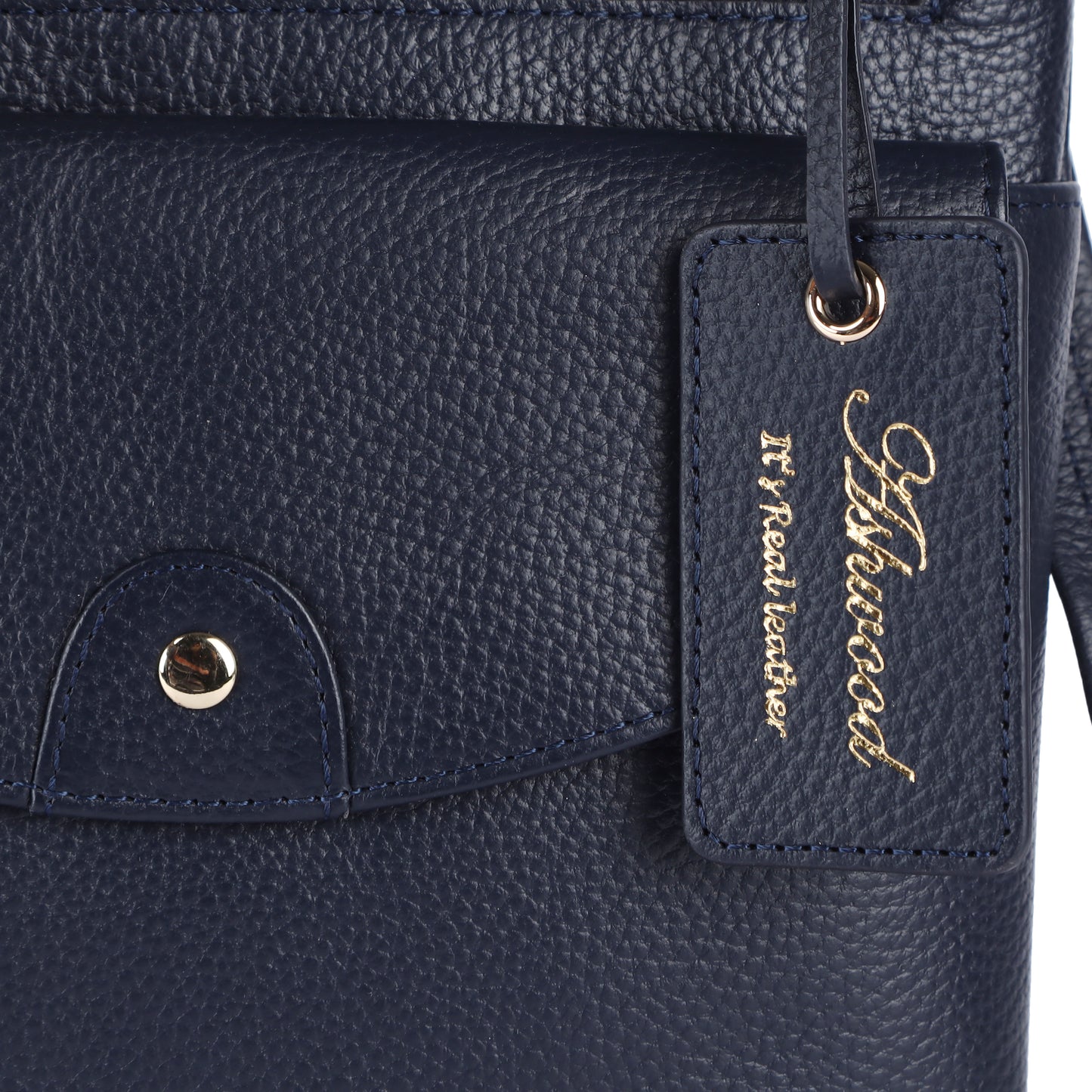 Ashwood Leather CB-5 Navy Crossbody Bag