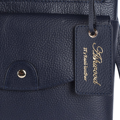 Ashwood Leather CB-5 Navy Crossbody Bag