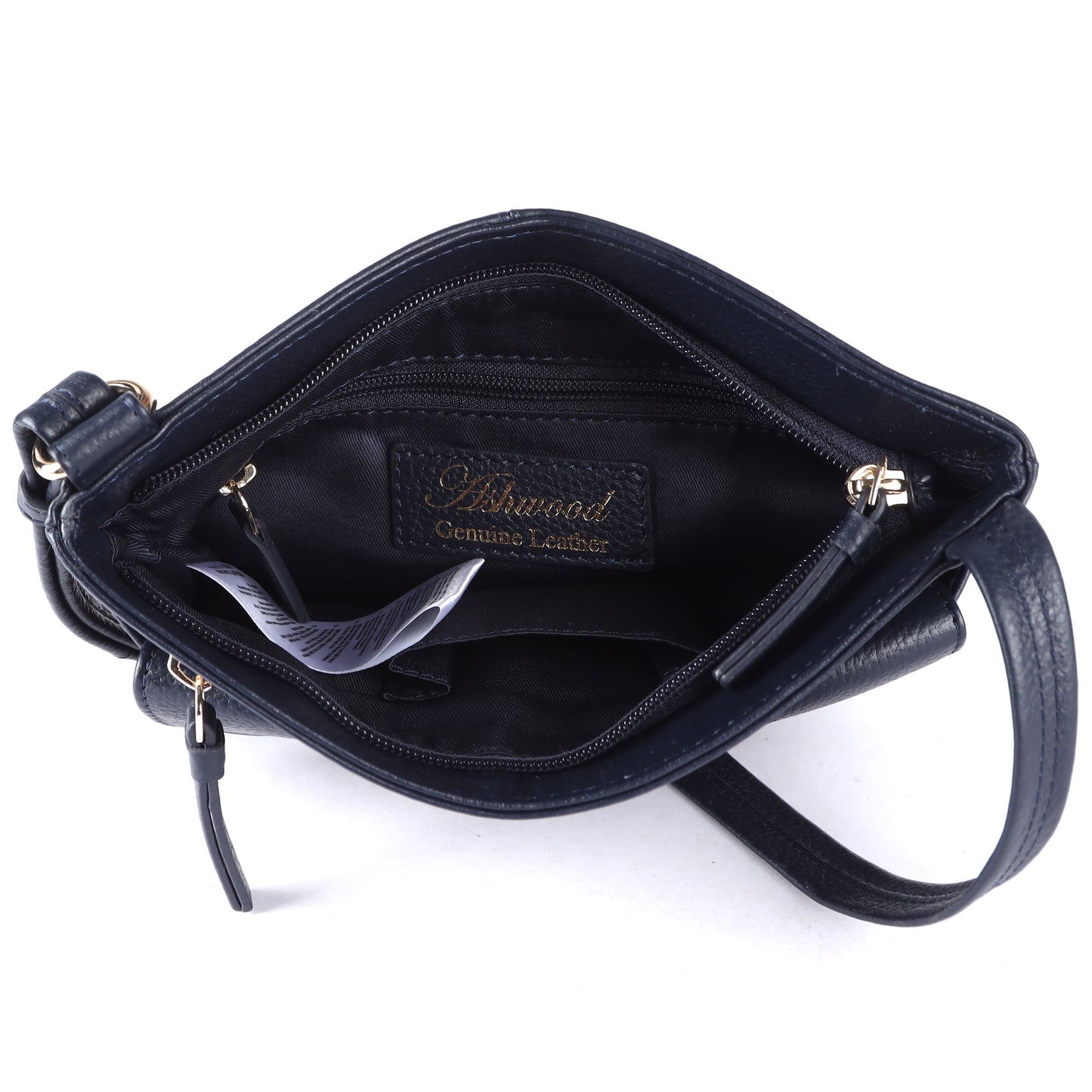 Ashwood Leather CB-5 Navy Crossbody Bag