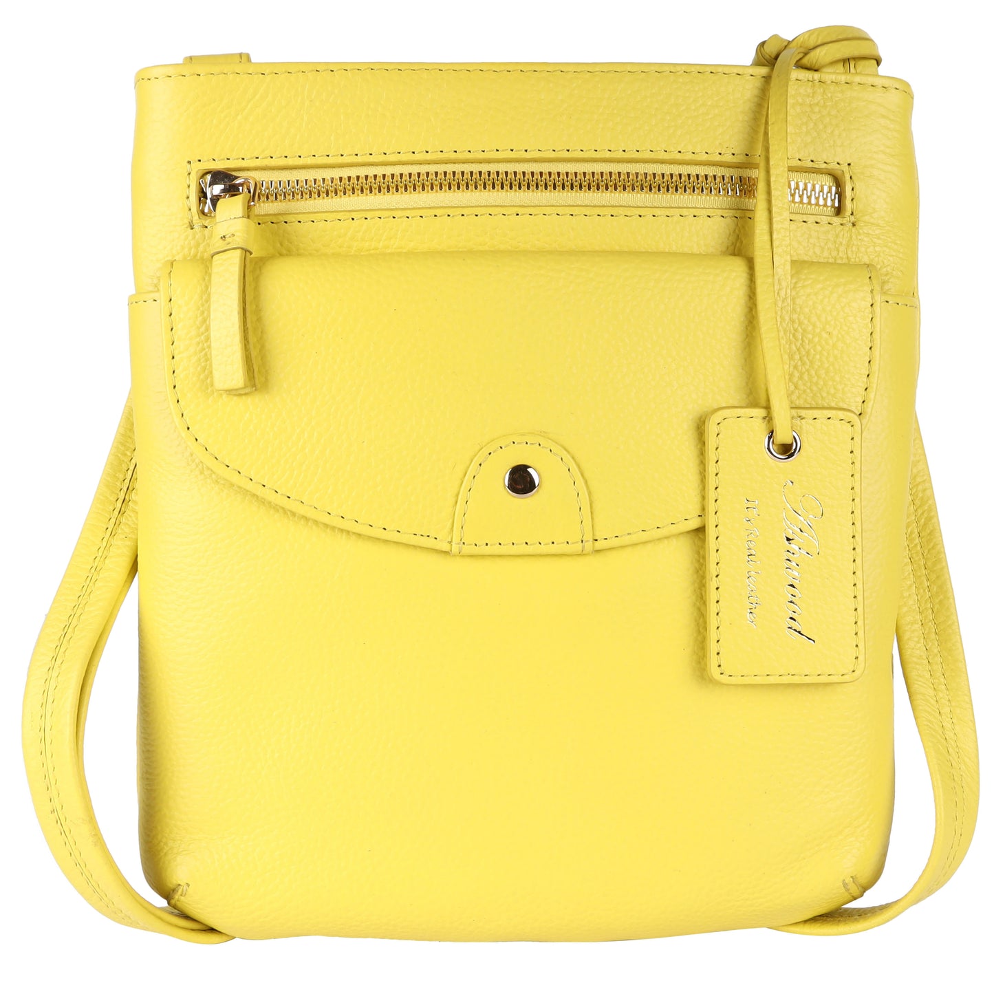 Ashwood Leather CB-5 Aurora Yellow Crossbody Bag